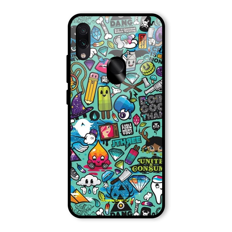 Sweet Candies Glass Back Case for Redmi Note 7 Pro