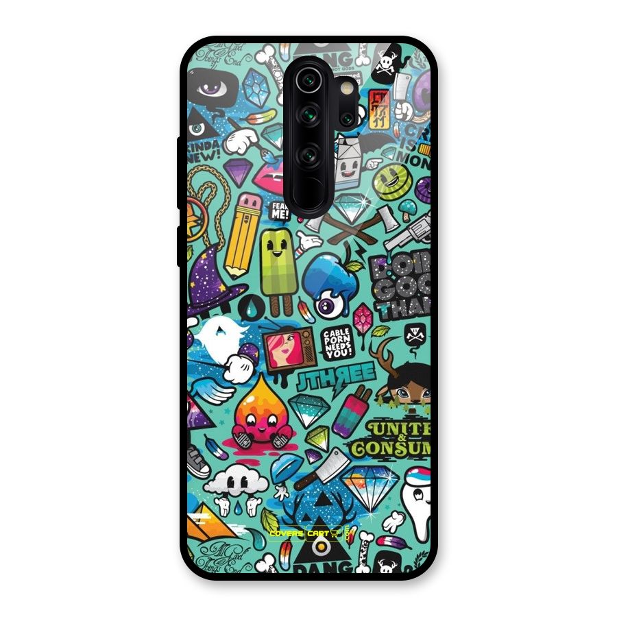 Sweet Candies Glass Back Case for Redmi Note 8 Pro