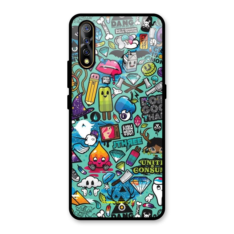 Sweet Candies Glass Back Case for Vivo S1