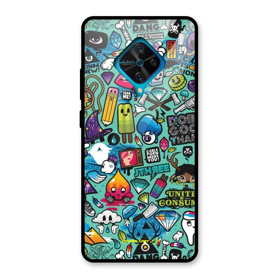 Sweet Candies Glass Back Case for Vivo S1 Pro