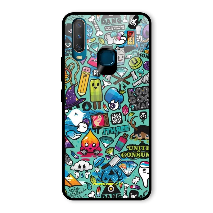 Sweet Candies Glass Back Case for Vivo U10