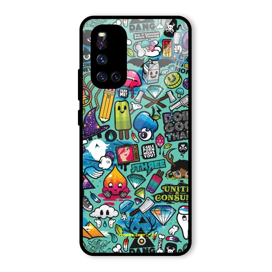 Sweet Candies Glass Back Case for Vivo V19