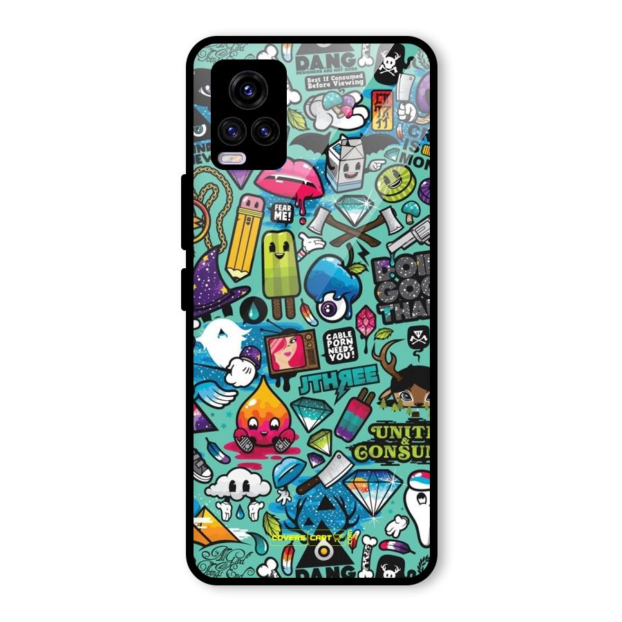 Sweet Candies Glass Back Case for Vivo V20