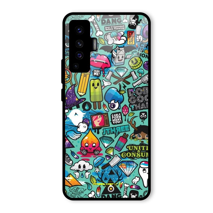 Sweet Candies Glass Back Case for Vivo X50