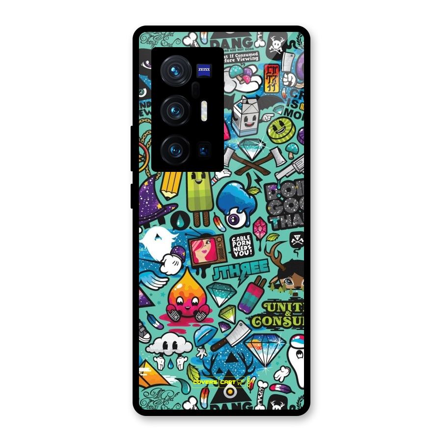 Sweet Candies Glass Back Case for Vivo X70 Pro Plus