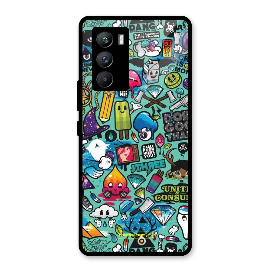 Sweet Candies Glass Back Case for Vivo iQOO 9 SE