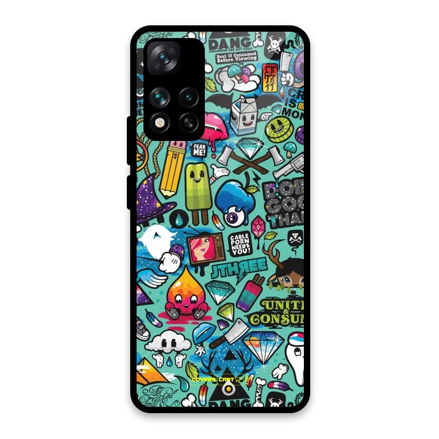 Sweet Candies Glass Back Case for Xiaomi 11i HyperCharge 5G