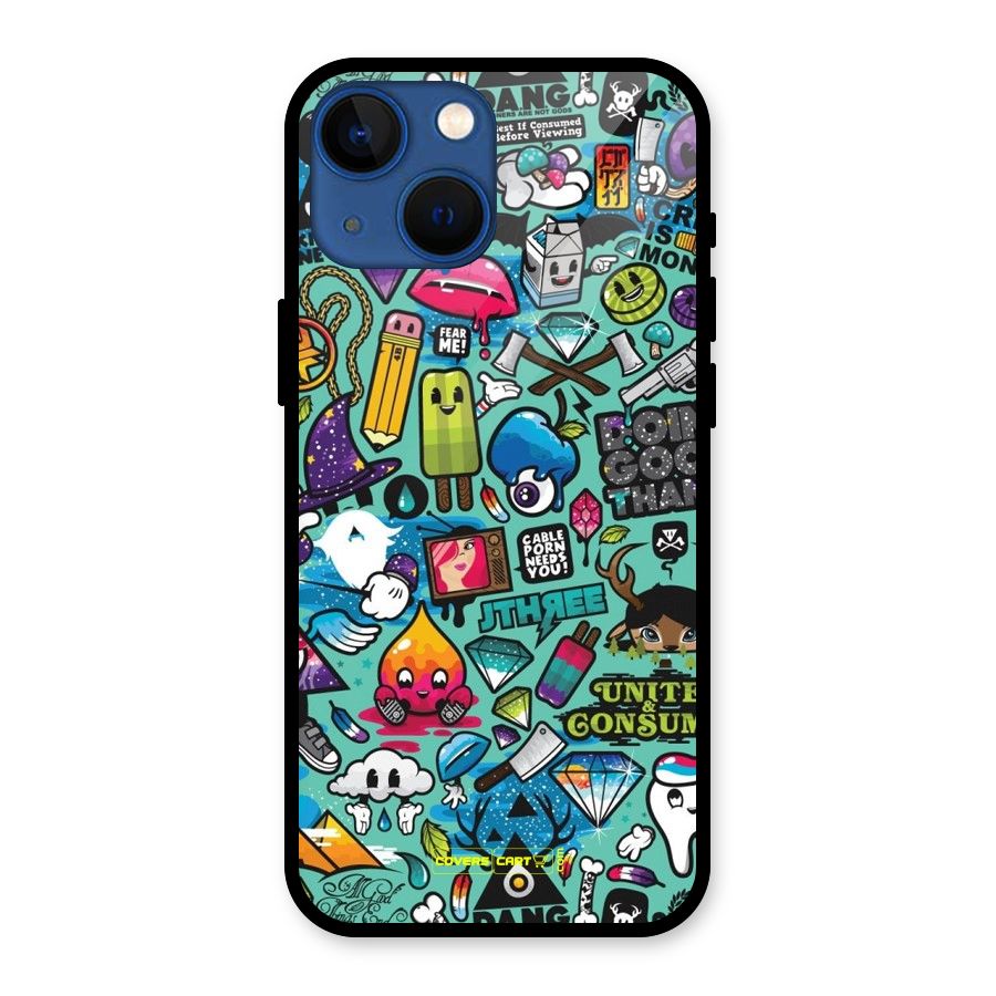 Sweet Candies Glass Back Case for iPhone 13 Mini