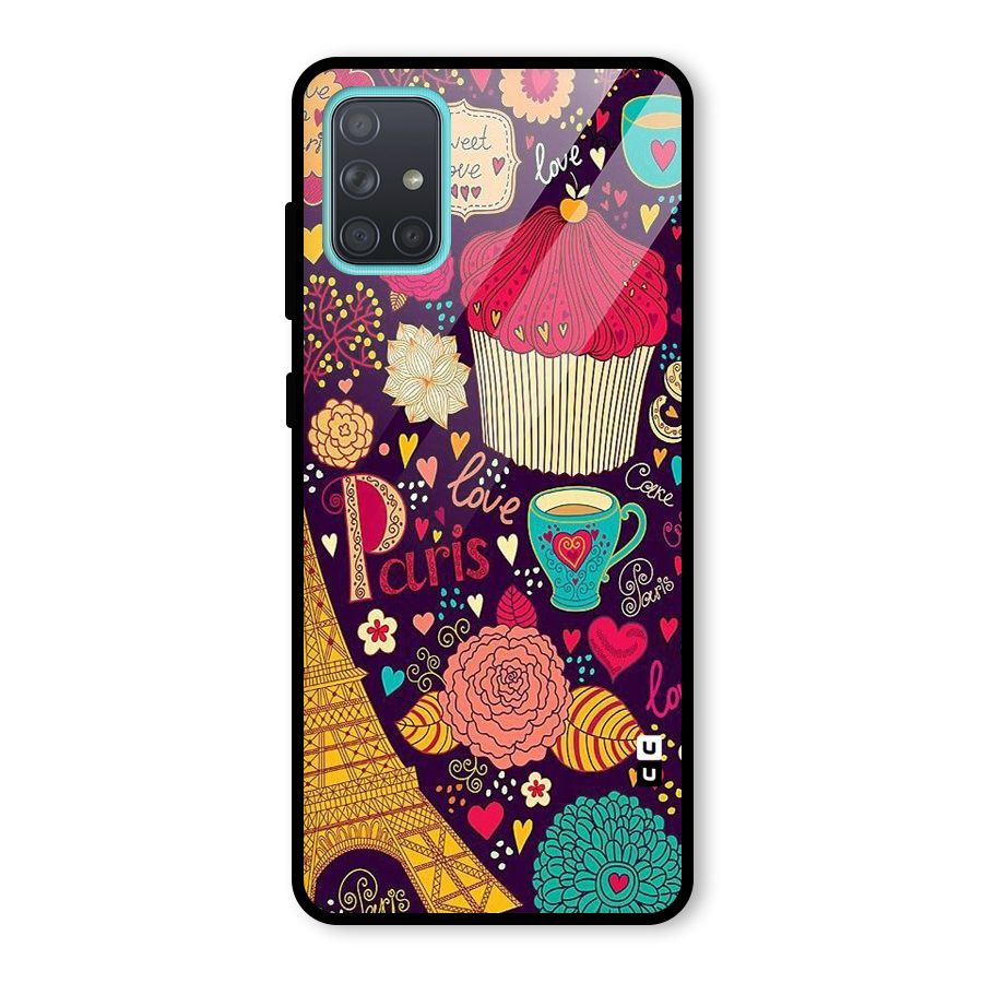 Sweet Love Glass Back Case for Galaxy A71