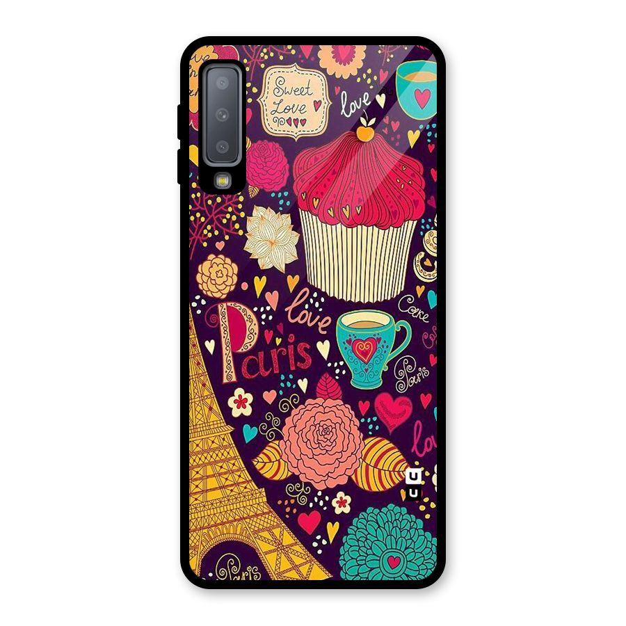 Sweet Love Glass Back Case for Galaxy A7 (2018)
