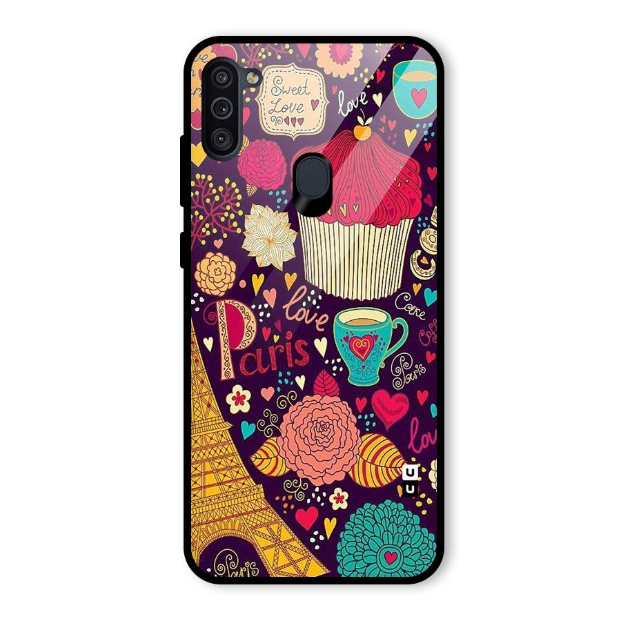 Sweet Love Glass Back Case for Galaxy M11
