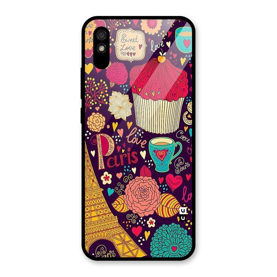 Sweet Love Glass Back Case for Redmi 9i