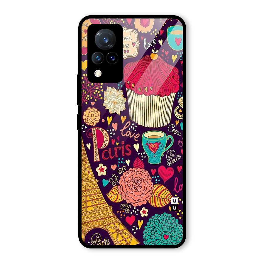 Sweet Love Glass Back Case for Vivo V21 5G