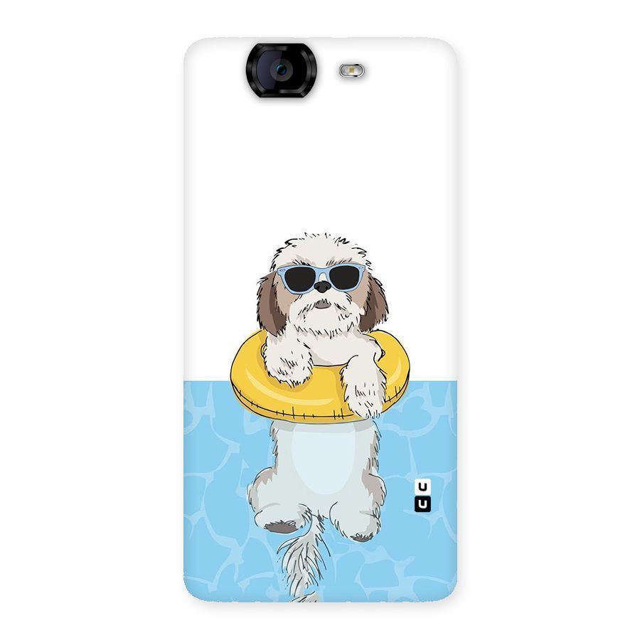 Swimming Doggo Back Case for Canvas Knight A350