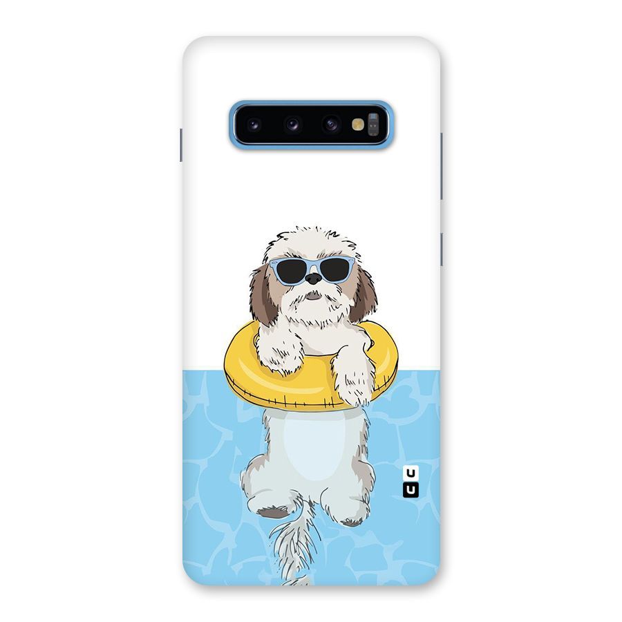 Swimming Doggo Back Case for Galaxy S10 Plus