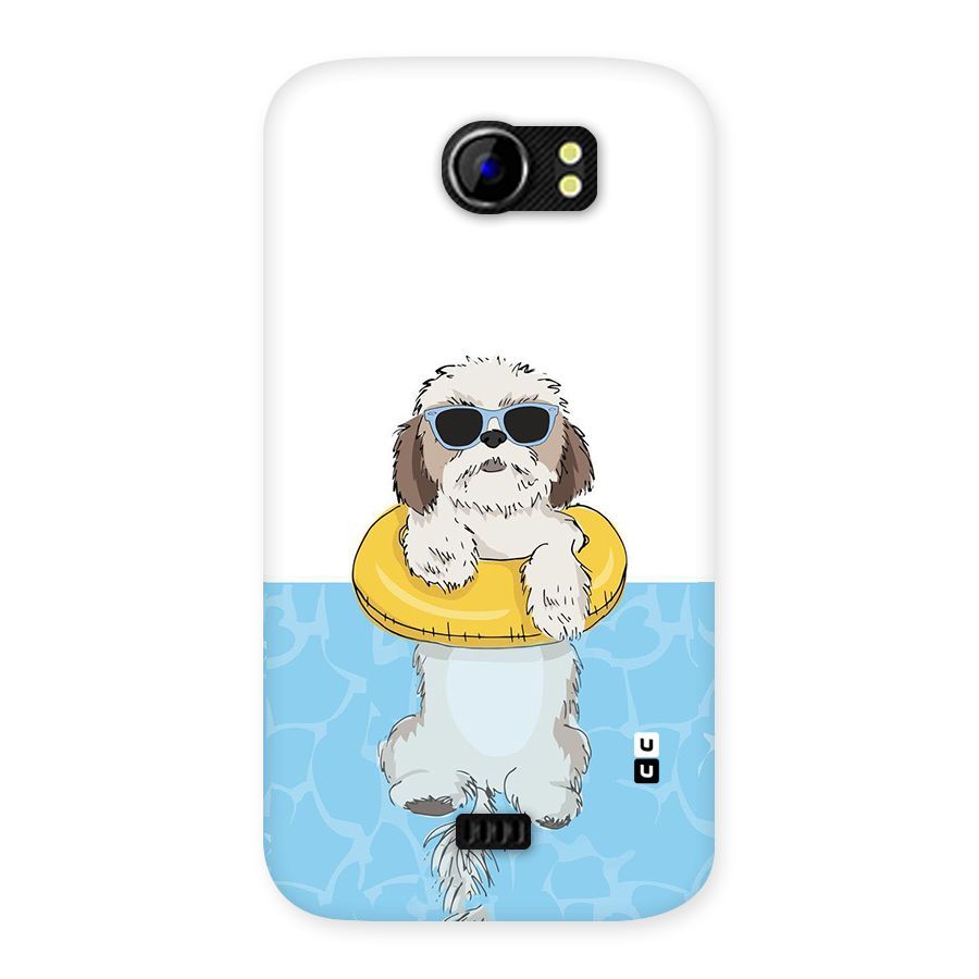 Swimming Doggo Back Case for Micromax Canvas 2 A110