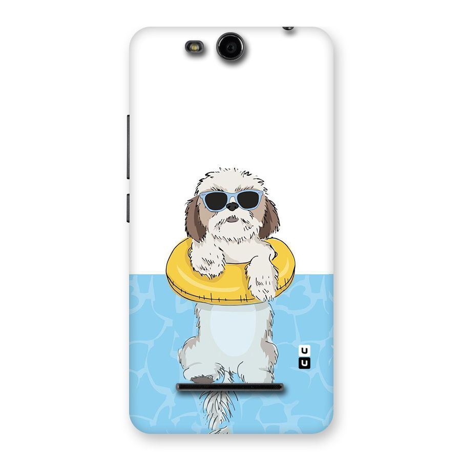 Swimming Doggo Back Case for Micromax Canvas Juice 3 Q392
