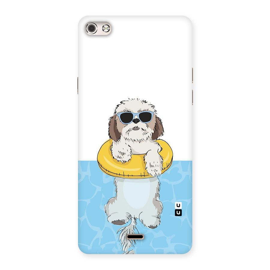 Swimming Doggo Back Case for Micromax Canvas Silver 5