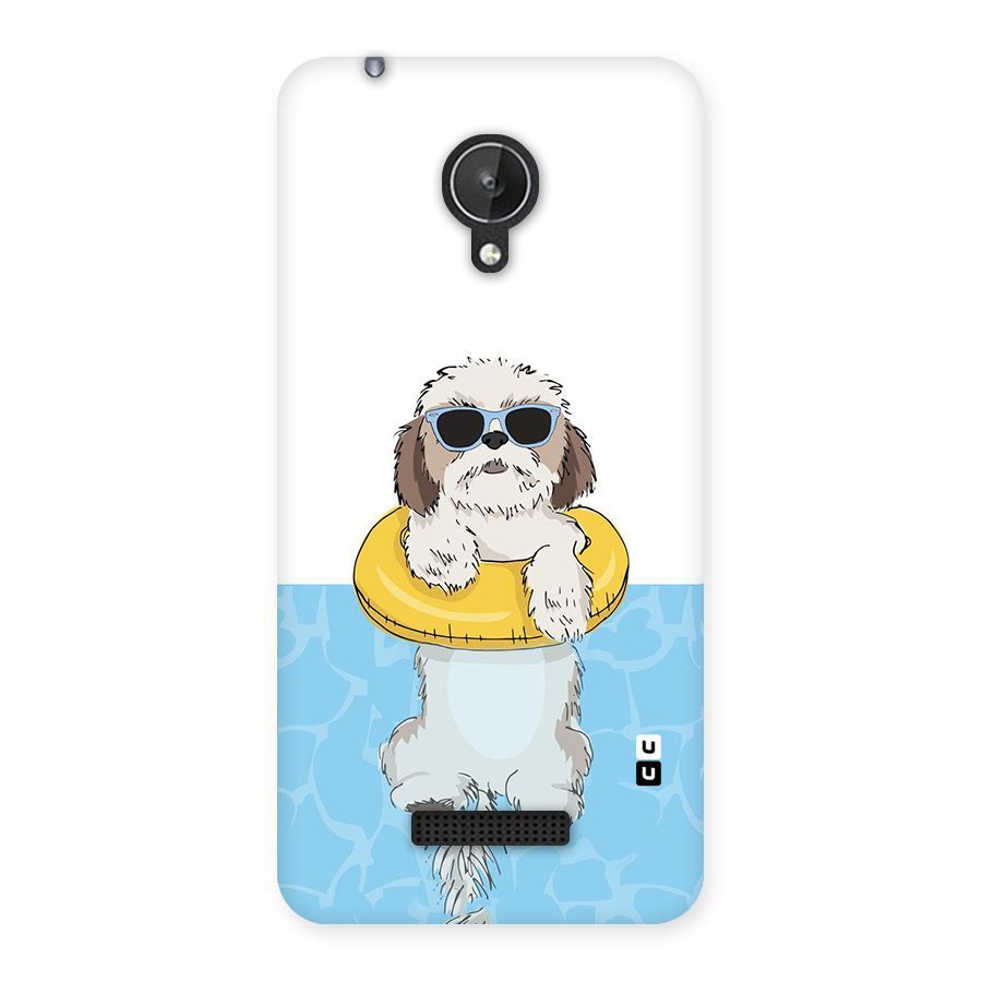 Swimming Doggo Back Case for Micromax Canvas Spark Q380