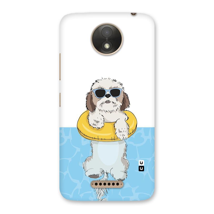 Swimming Doggo Back Case for Moto C Plus