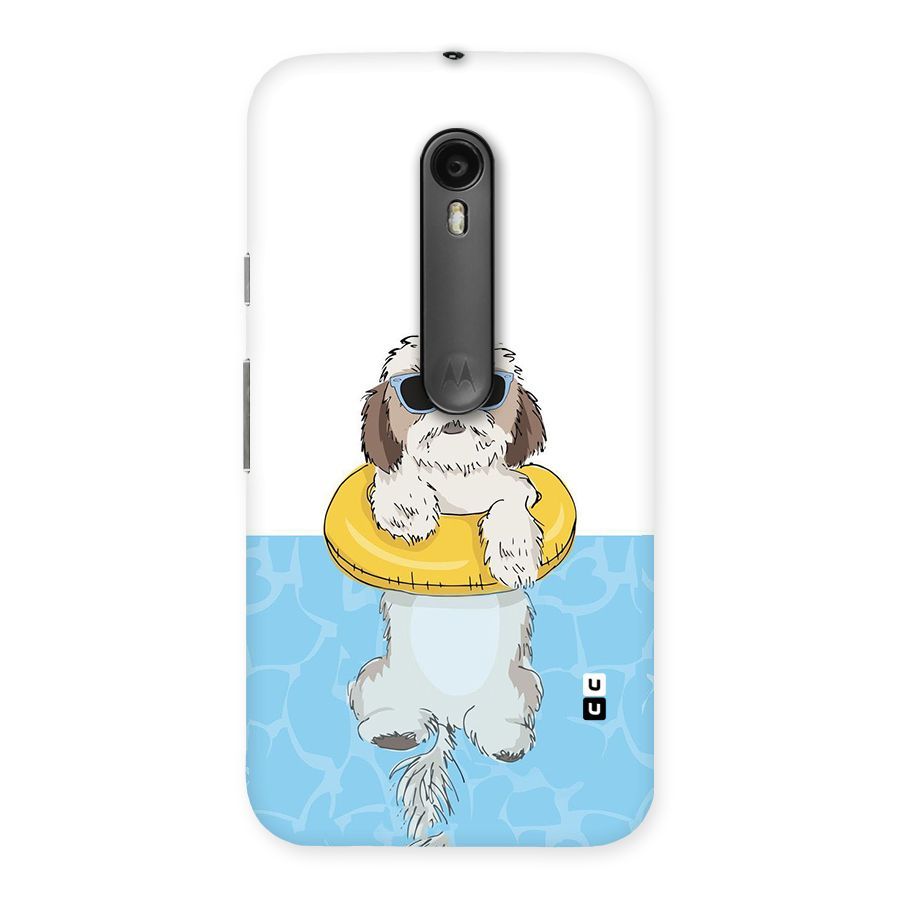 Swimming Doggo Back Case for Moto G Turbo