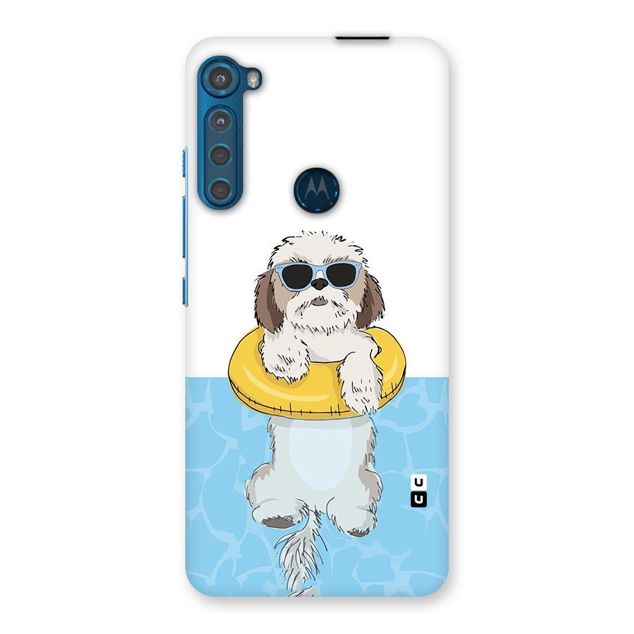 Swimming Doggo Back Case for Motorola One Fusion Plus