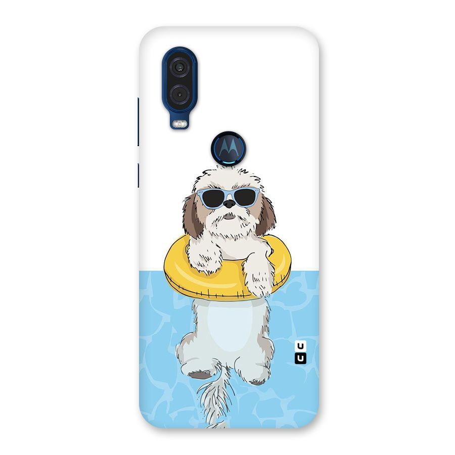 Swimming Doggo Back Case for Motorola One Vision