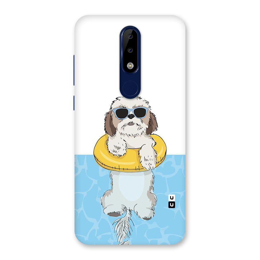 Swimming Doggo Back Case for Nokia 5.1 Plus