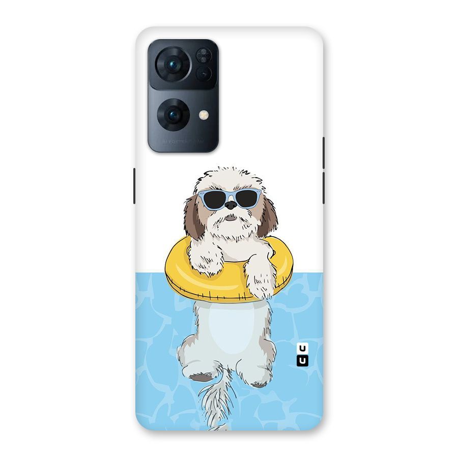 Swimming Doggo Back Case for Oppo Reno7 Pro 5G