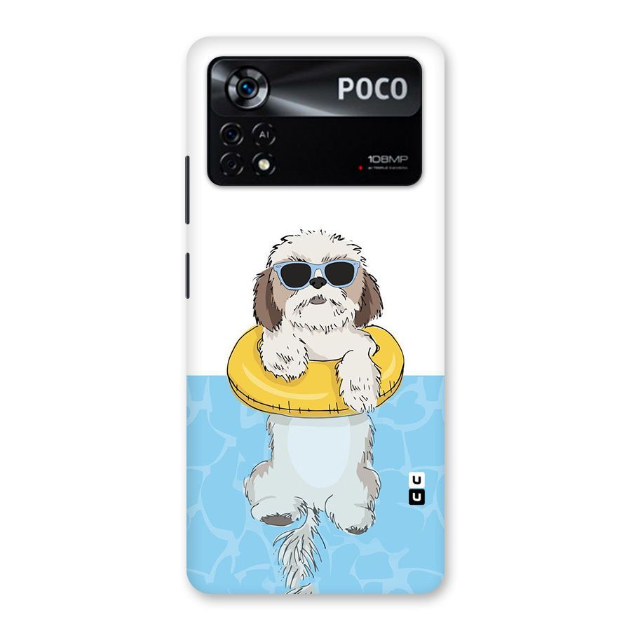 Swimming Doggo Back Case for Poco X4 Pro 5G