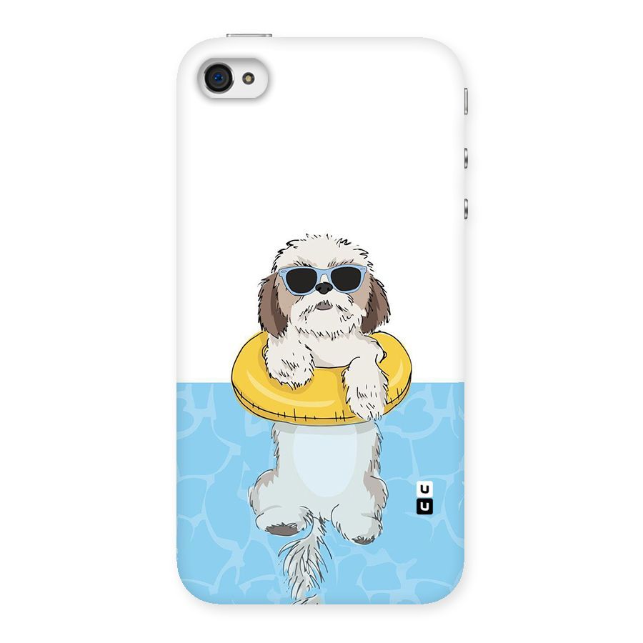 Swimming Doggo Back Case for iPhone 4 4s
