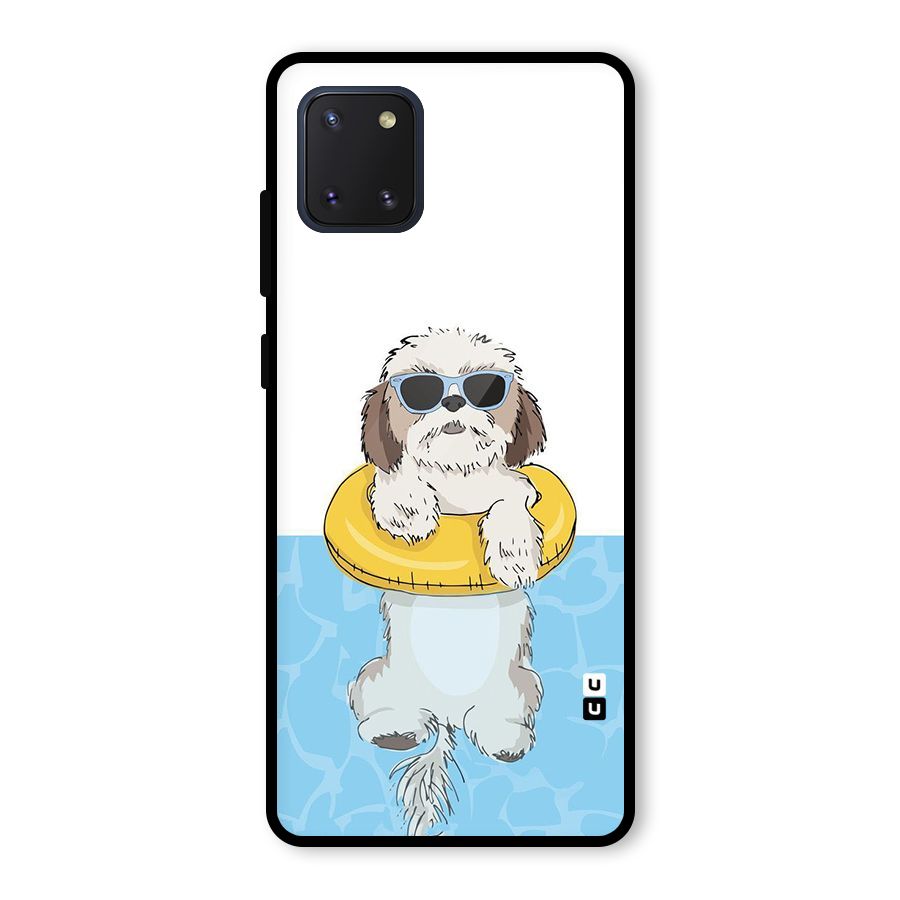 Swimming Doggo Glass Back Case for Galaxy Note 10 Lite