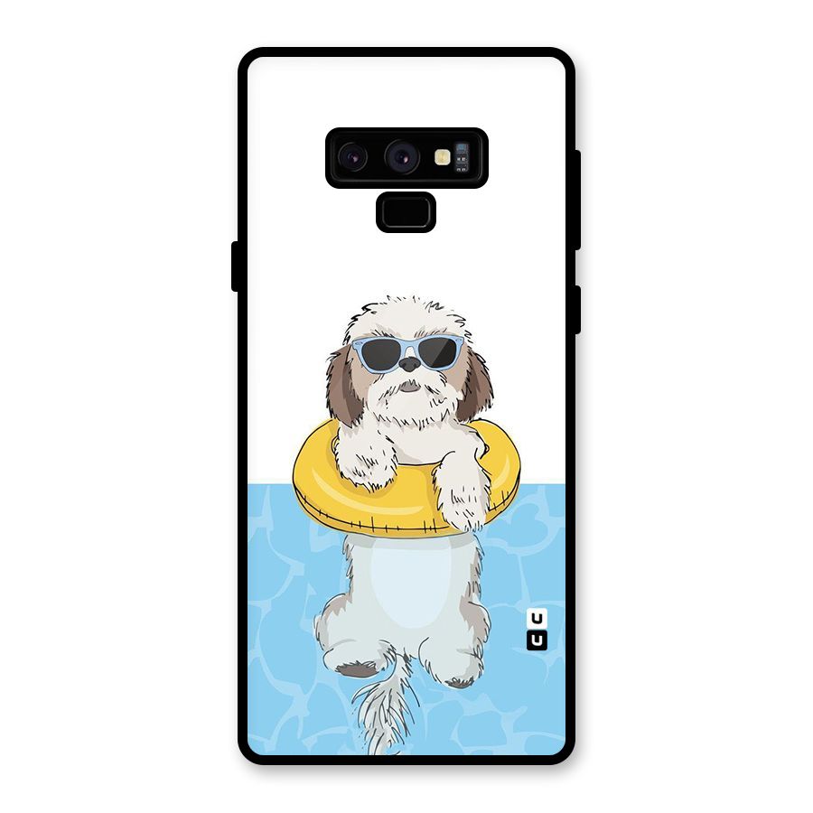 Swimming Doggo Glass Back Case for Galaxy Note 9