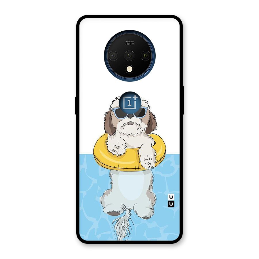 Swimming Doggo Glass Back Case for OnePlus 7T