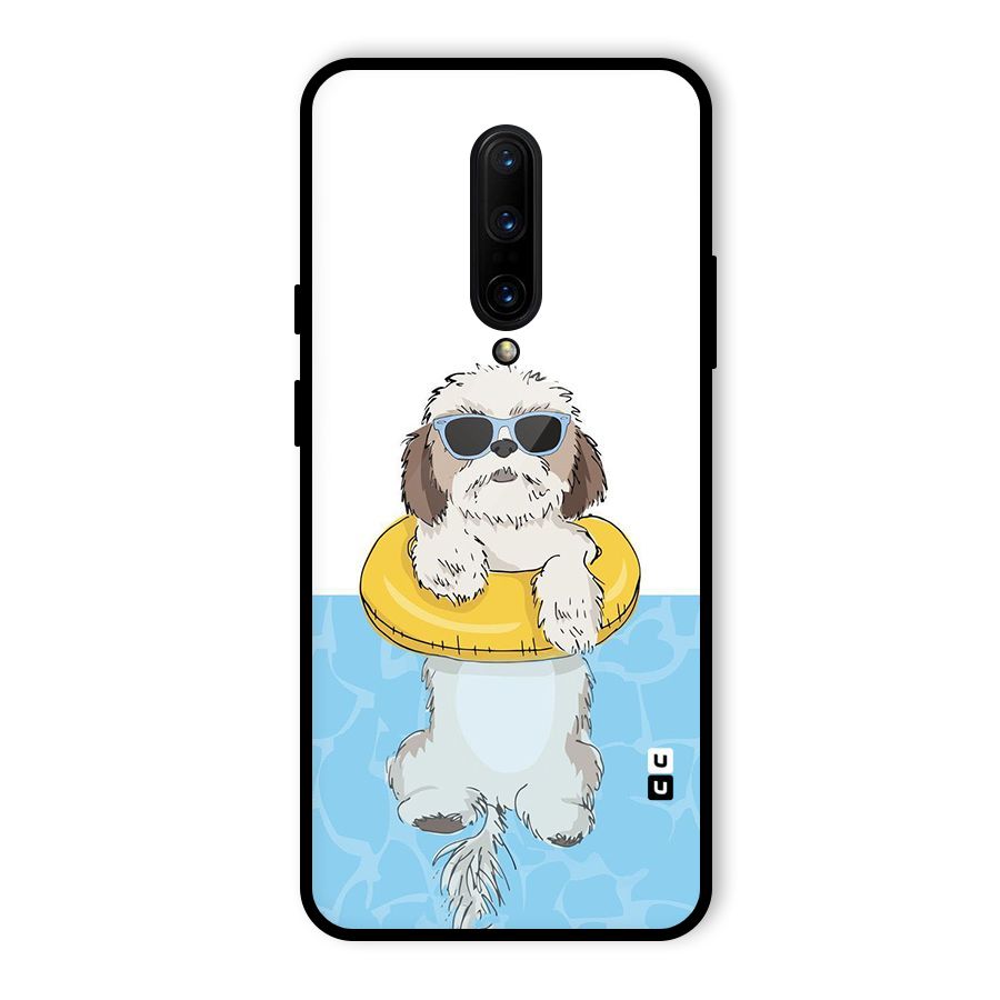 Swimming Doggo Glass Back Case for OnePlus 7 Pro
