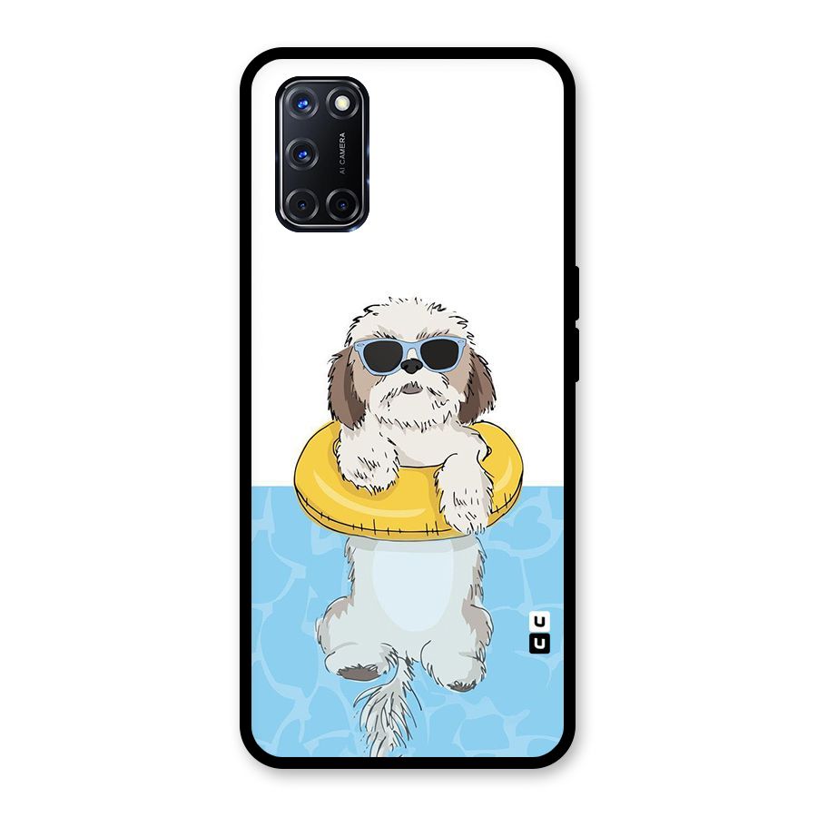 Swimming Doggo Glass Back Case for Oppo A52