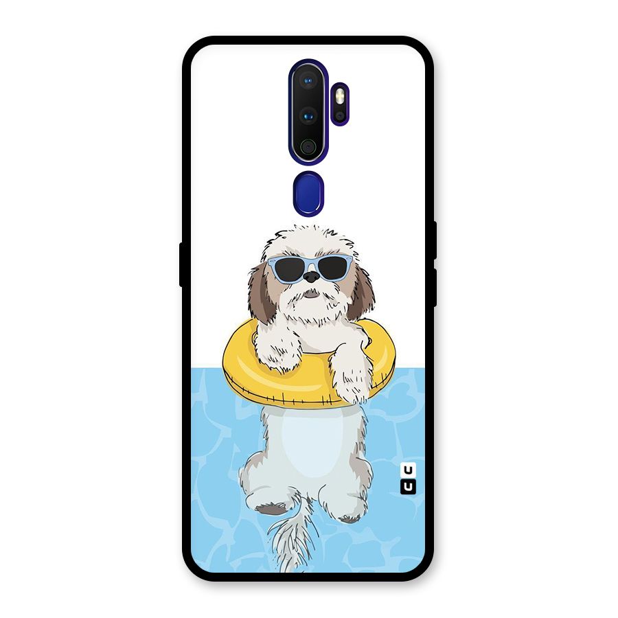 Swimming Doggo Glass Back Case for Oppo A9 (2020)