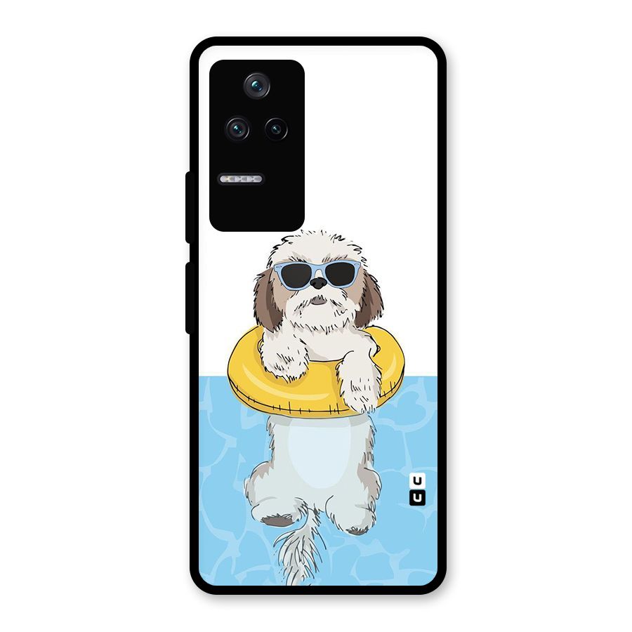 Swimming Doggo Glass Back Case for Poco F4 5G