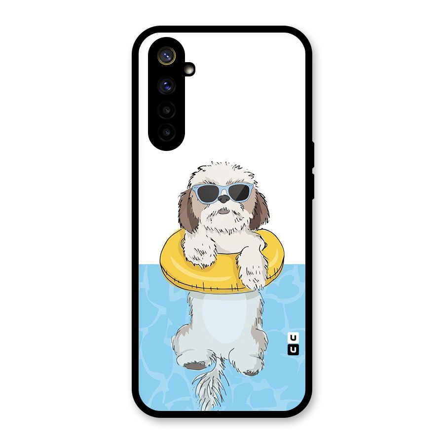 Swimming Doggo Glass Back Case for Realme 6i