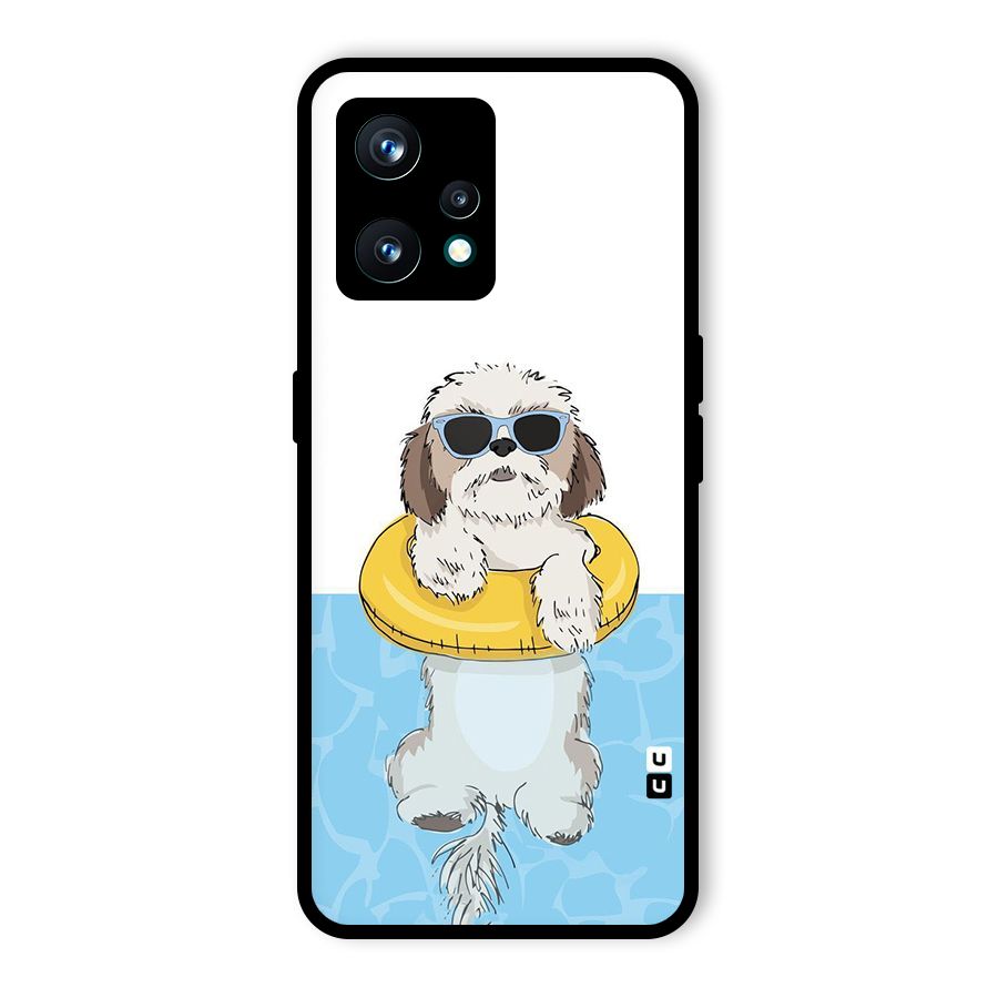 Swimming Doggo Glass Back Case for Realme 9 Pro Plus 5G