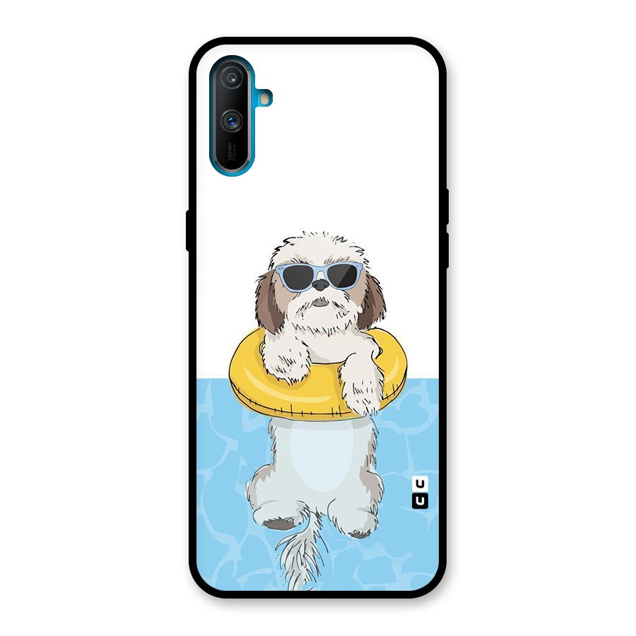 Swimming Doggo Glass Back Case for Realme C3