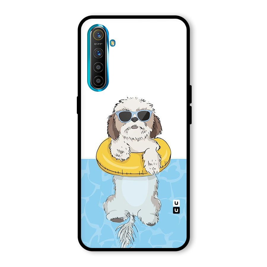 Swimming Doggo Glass Back Case for Realme X2
