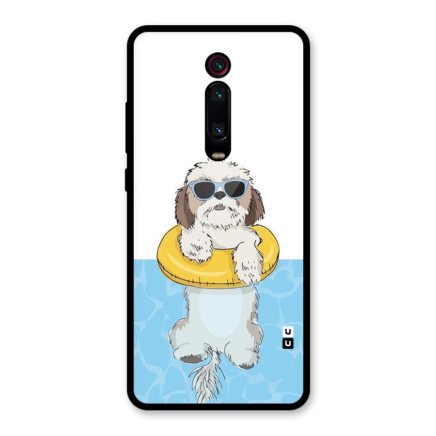 Swimming Doggo Glass Back Case for Redmi K20