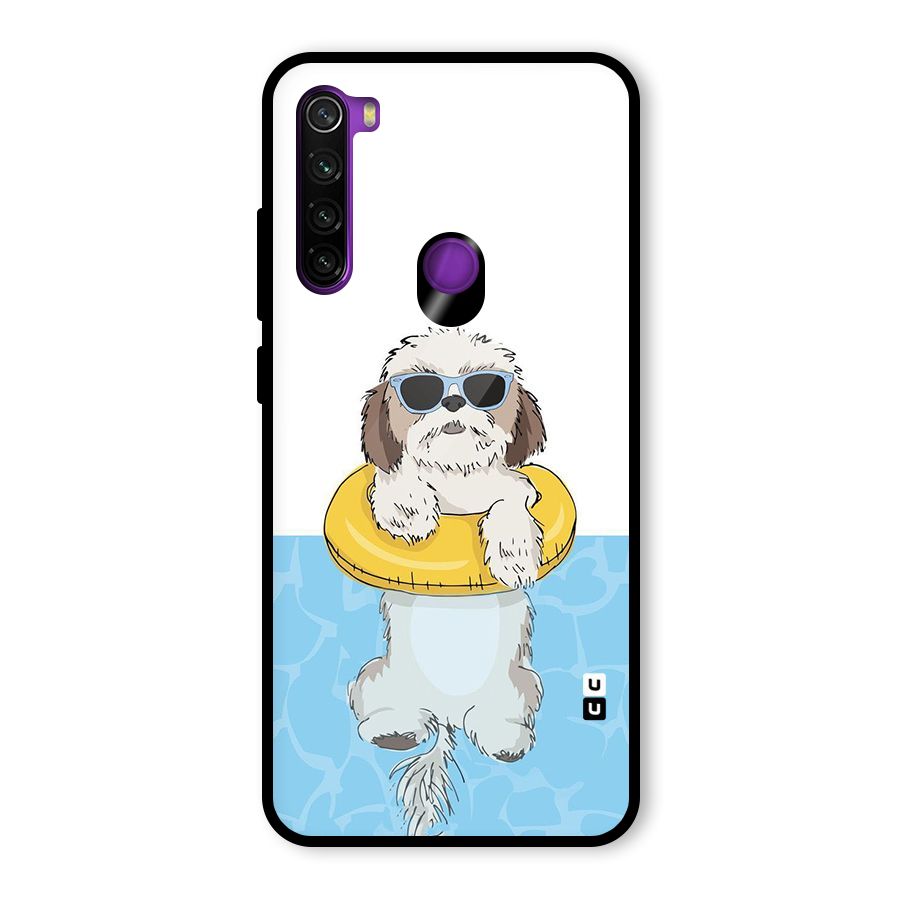 Swimming Doggo Glass Back Case for Redmi Note 8