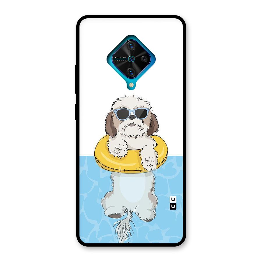 Swimming Doggo Glass Back Case for Vivo S1 Pro