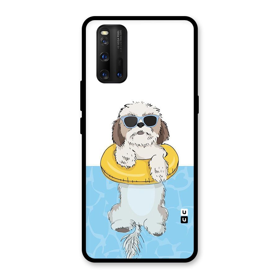 Swimming Doggo Glass Back Case for Vivo iQOO 3