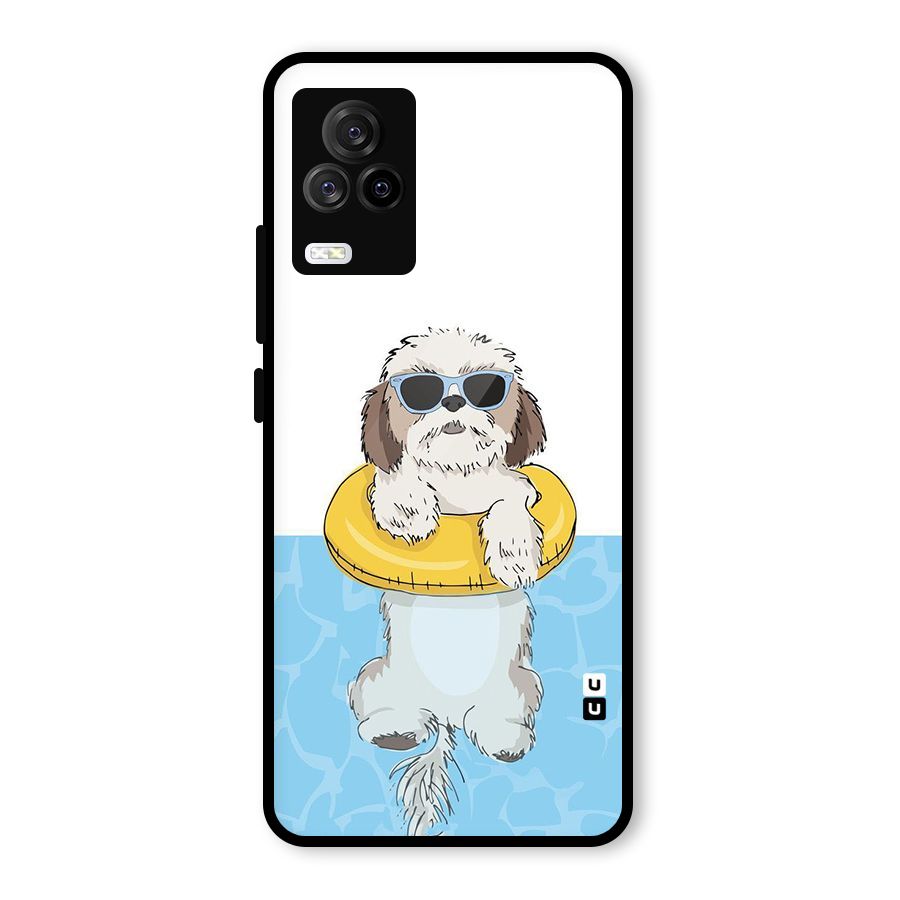 Swimming Doggo Glass Back Case for Vivo iQOO 7 Legend 5G