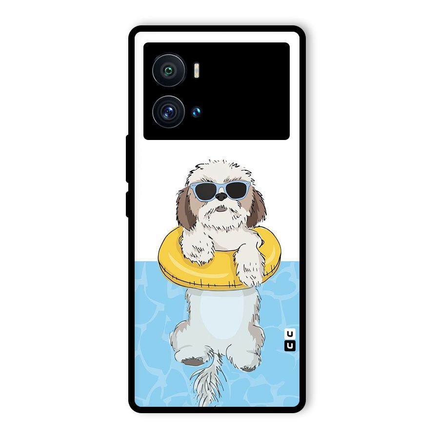 Swimming Doggo Glass Back Case for Vivo iQOO 9 Pro