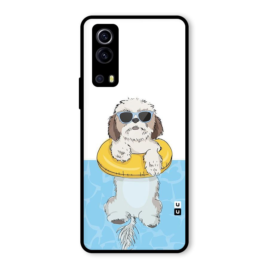 Swimming Doggo Glass Back Case for Vivo iQOO Z3