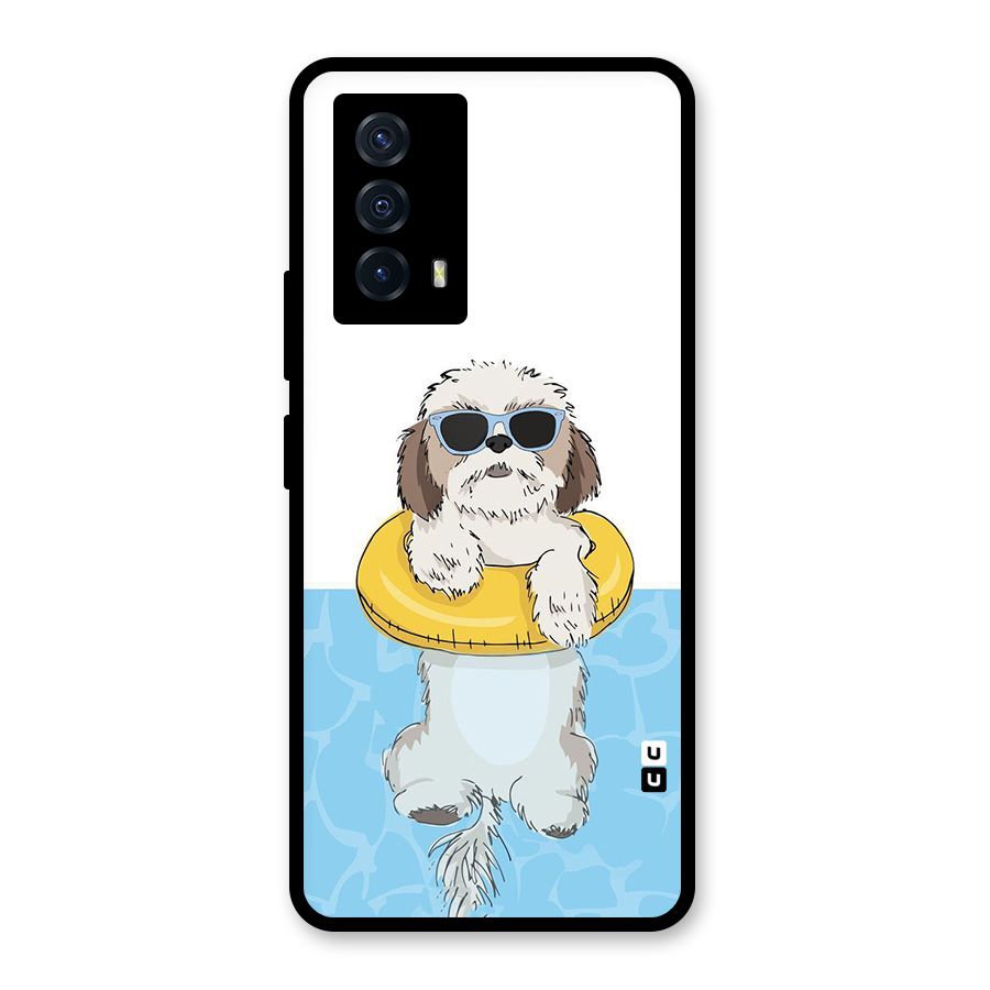 Swimming Doggo Glass Back Case for Vivo iQOO Z5